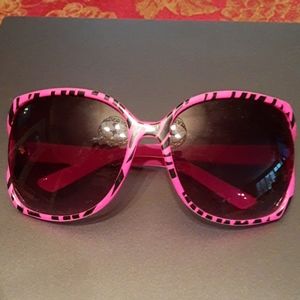 Pink zebra print sunglasses
